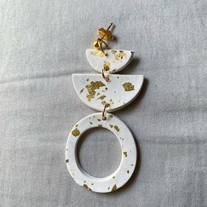 Handmade polymer clay earrings, very trendy and durable!